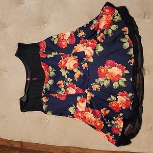 Betsey Johnson Peplum Floral Top